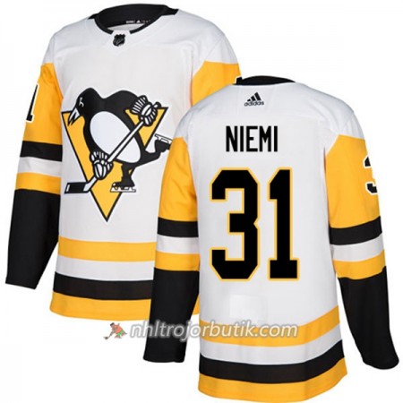Dame Ishockey Pittsburgh Penguins Tröja Antti Niemi 31 Adidas 2017-2018 Vit Authentic